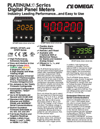 Thumbnail of document Data Sheet - DP8EPT Platinum Series Universal Input Digital Panel Meters